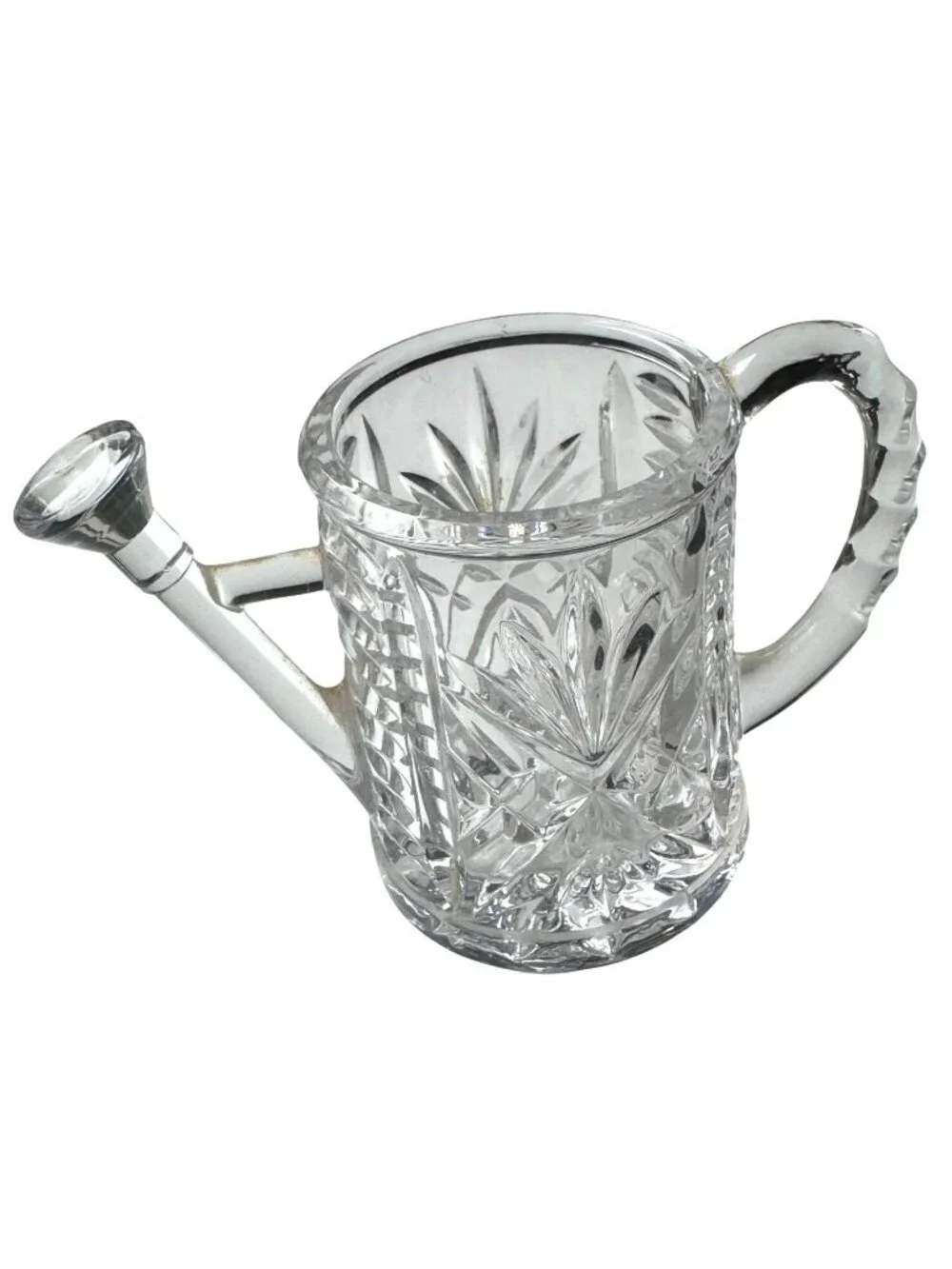 Miniature Lead Crystal Watering Can Toothpick Holder